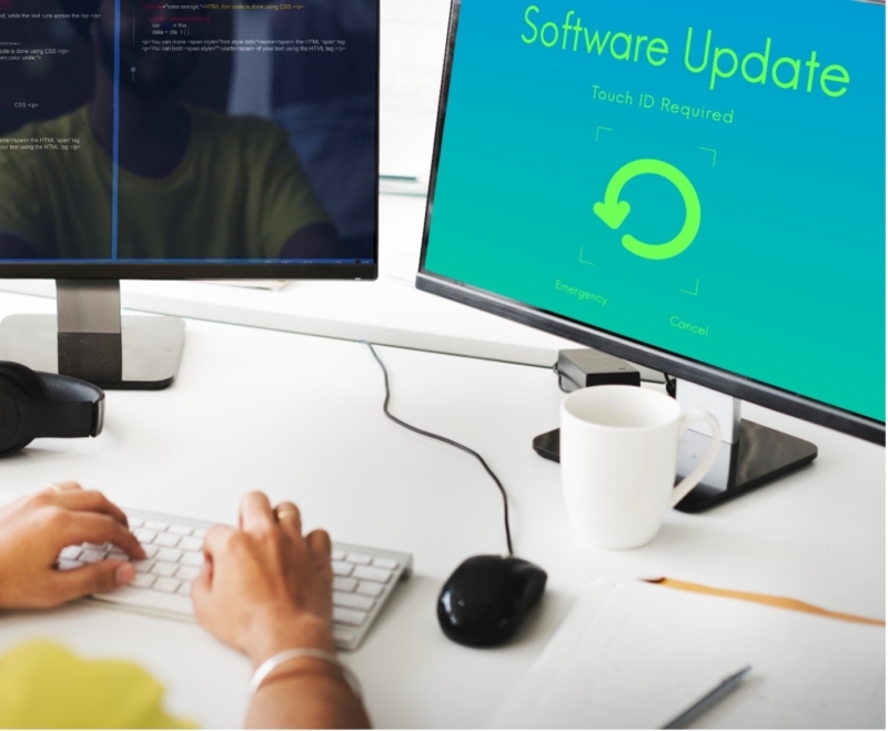 Computer installing a software update
